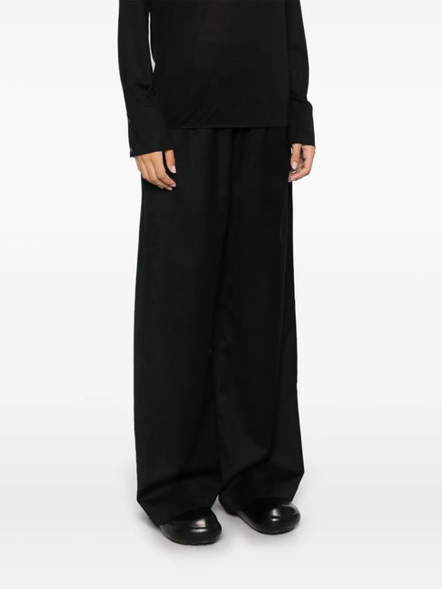 virgin wool-blend trousers